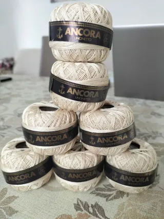 Set 7 gomitoli cotone uncinetto