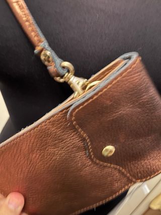 Mini borsa tracolla bronzo/oro