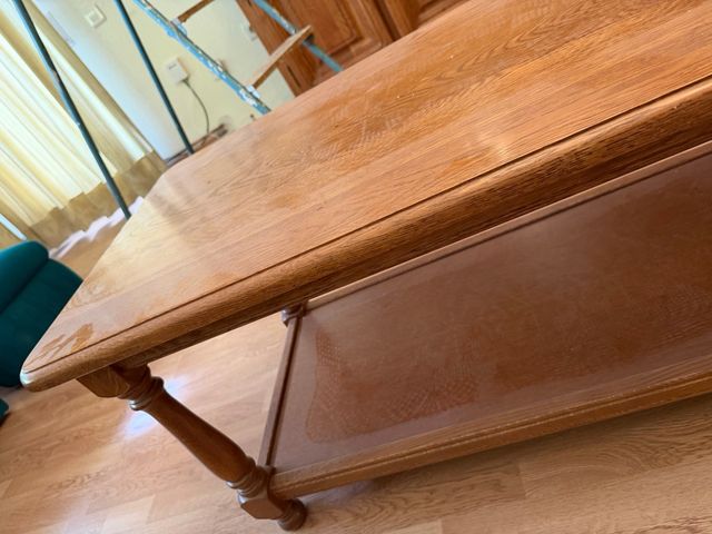 Mesa auxiliar roble macizo