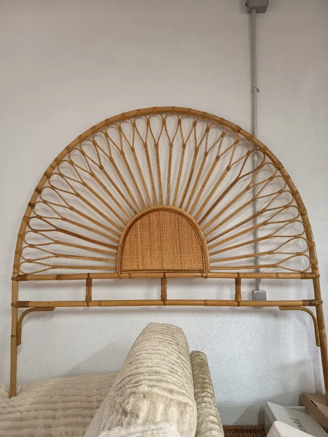 Testiera in vimini per letto da 1,35 m