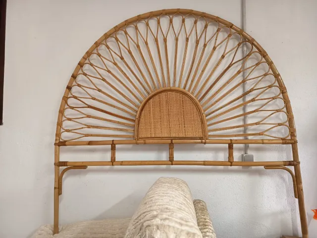 Testiera in vimini per letto da 1,35 m