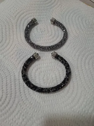 Pulseras Swarovski Negras y Grises