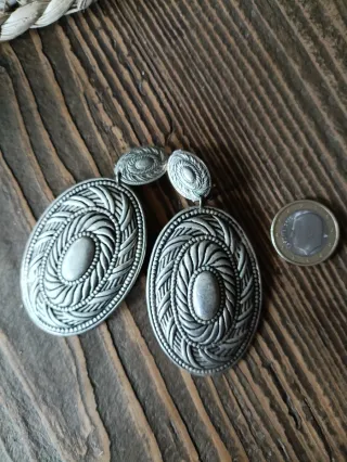Pendientes vintage plateados