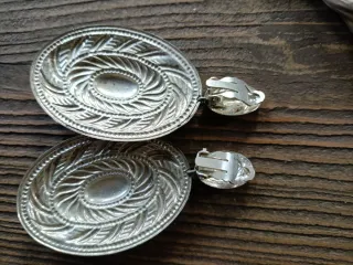 Pendientes vintage plateados