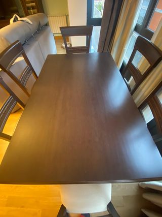 Mesa extensible madera con 8 sillas