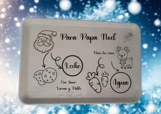 Bandeja Reyes Magos y Papá Noel personalizada