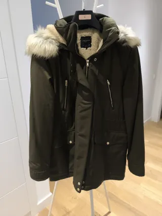 Parka Zara Mujer Talla L Verde olivs