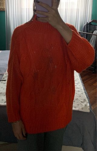 Maglione arancione misto mohair