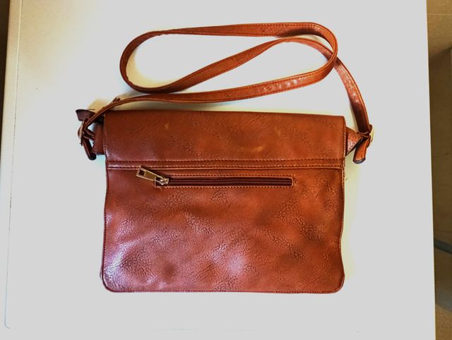 Bolso bandolera de cuero multicolor