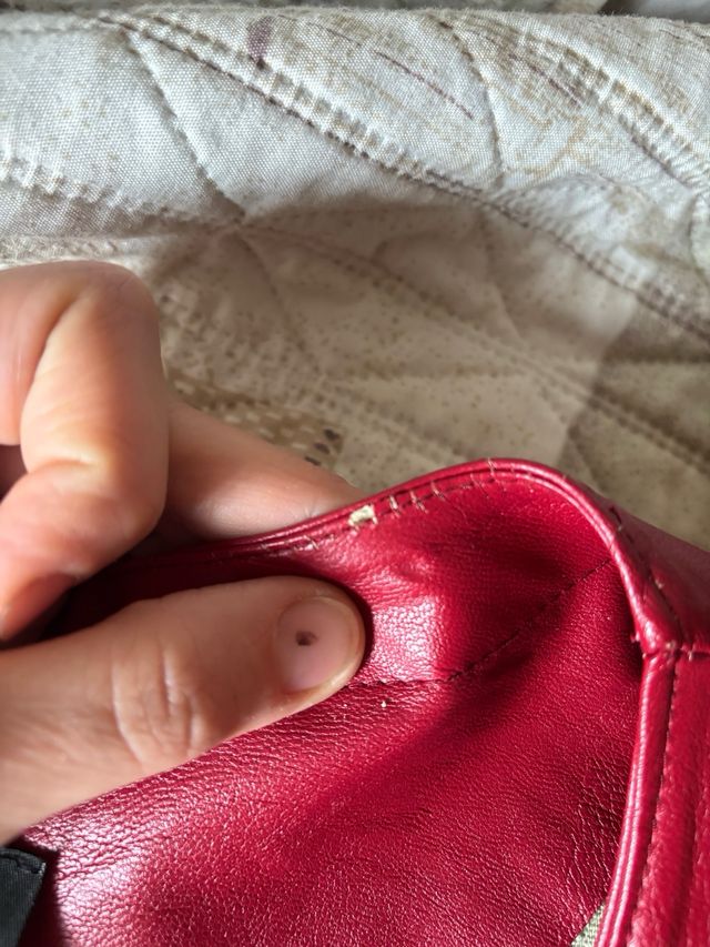 Giacca similpelle rossa