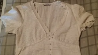 Blusa Stradivarius Blanca Talla M