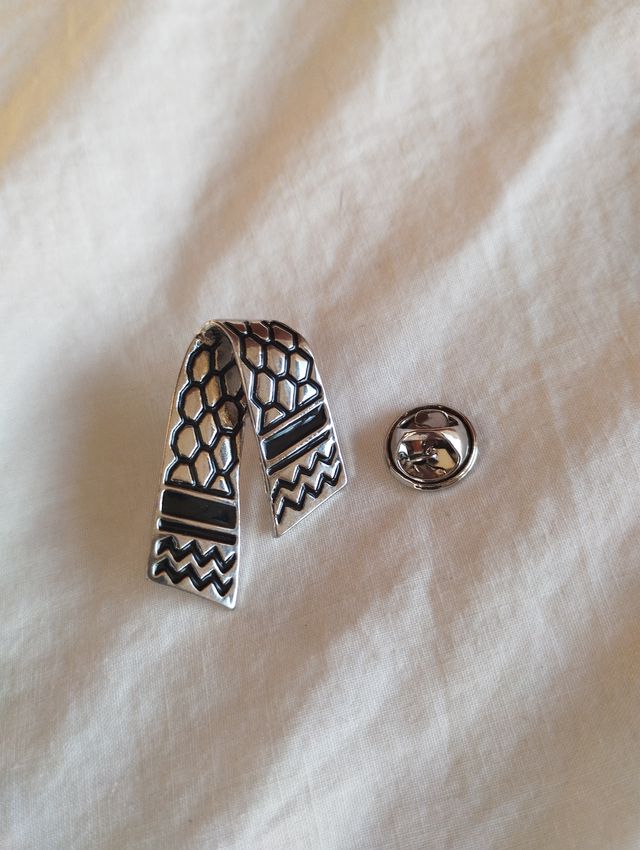 Pin broche kufiya bufanda Palestina de Acero