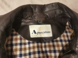 Giaccone Aquascutum Pelle Uomo XL Marrone
