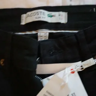 Pantalones Lacoste Slim Fit Negros Talla L