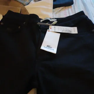 Pantalones Lacoste Slim Fit Negros Talla L