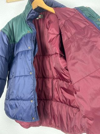 Chaqueta acolchada hombre azul y verde Talla L