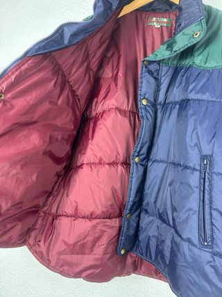 Chaqueta acolchada hombre azul y verde Talla L