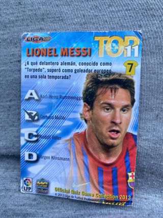 Cromo Messi Top 11 LIGA 2013 Metalcards