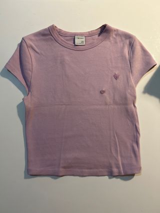 Bershka Camiseta Rosa Talla XS