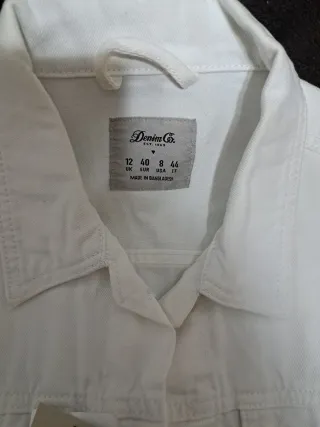Cazadora Vaquera Blanca Denim Co. Talla M/ 40 EU.