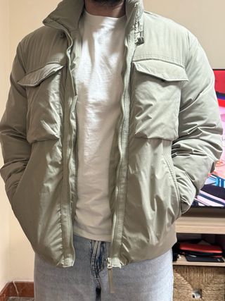 Chaqueta acolchada verde claro