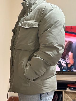 Chaqueta acolchada verde claro