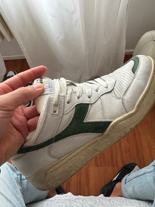 Diadora Sneakers Bianche e Verdi