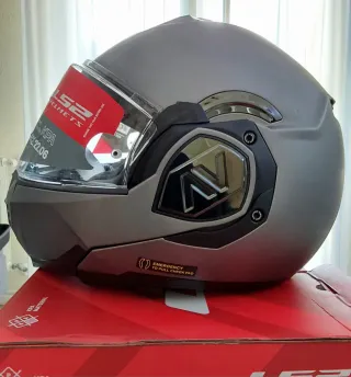 Casco LS2 Advant Modular Solid Titanio ECE 22.06 L