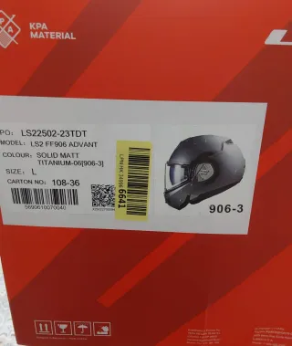 Casco LS2 Advant Modular Solid Titanio ECE 22.06 L