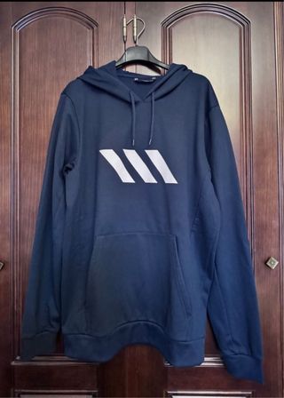 Felpa blu da uomo Adidas Taglia L