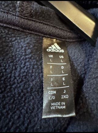 Felpa blu da uomo Adidas Taglia L