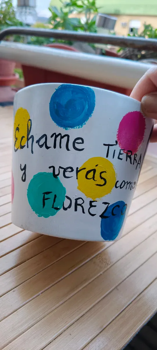 Maceta cerámica Frida multicolor