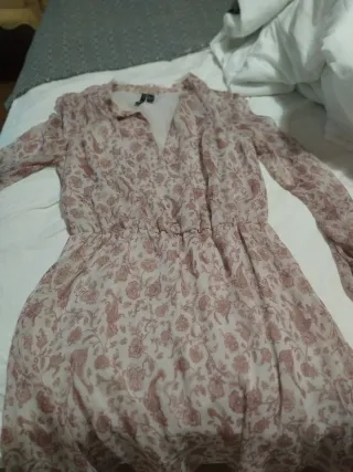 Vestido Mango floral rosa talla S