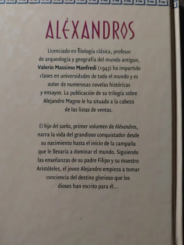 Alexandros el hijo del sueño.