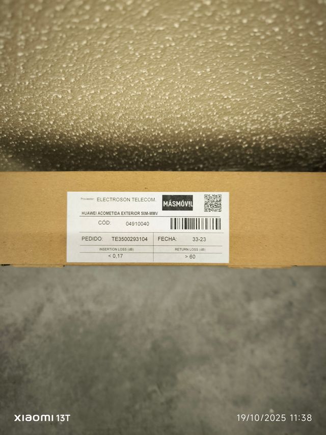 Acometida FTTH 40M SC/APC