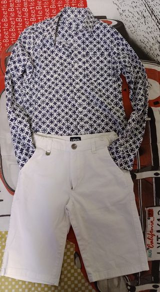 Conjunto Camisa y Pantalón Corto Niño IDO. 