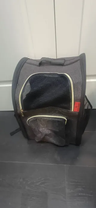 Zaino porta animali Gluckpet grigio/nero