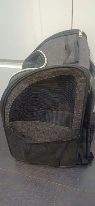 Zaino porta animali Gluckpet grigio/nero