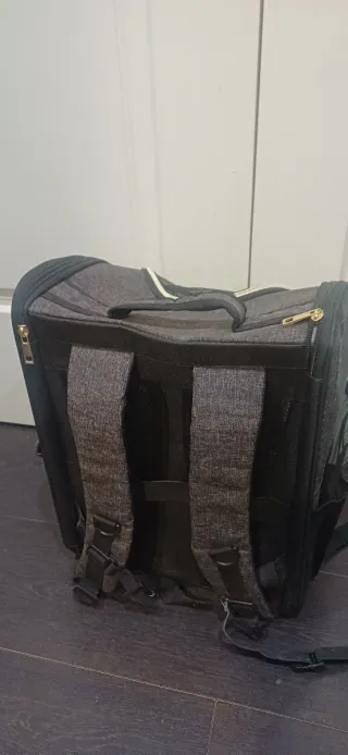 Zaino porta animali Gluckpet grigio/nero
