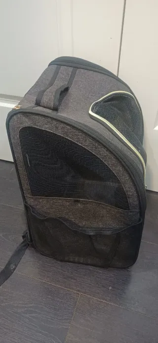 Zaino porta animali Gluckpet grigio/nero