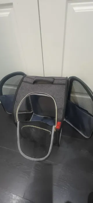 Zaino porta animali Gluckpet grigio/nero
