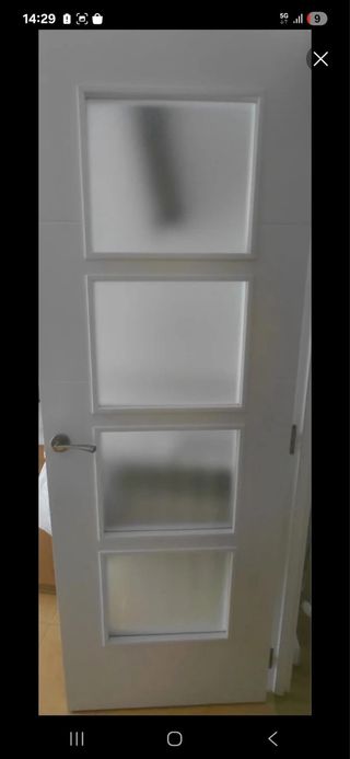 Puerta blanca cristal Leroy Merlin