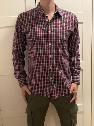 Camisa de cuadros hombre