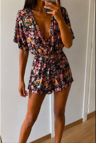 Mono corto estampado floral