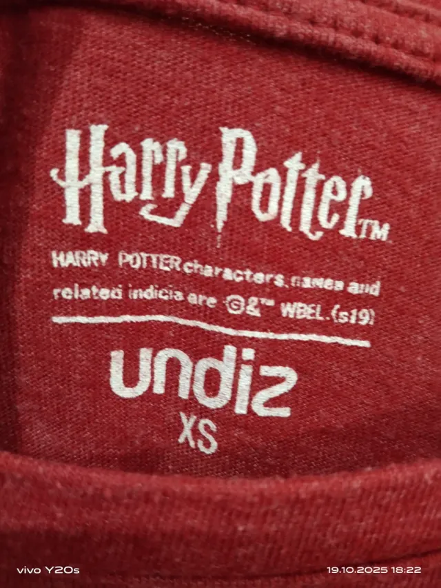 CAMISETA HARRY POTTER Infantil Granate y amarilla.