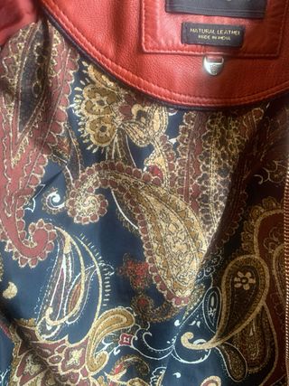 Cazadora Piel Massimo Dutti Roja