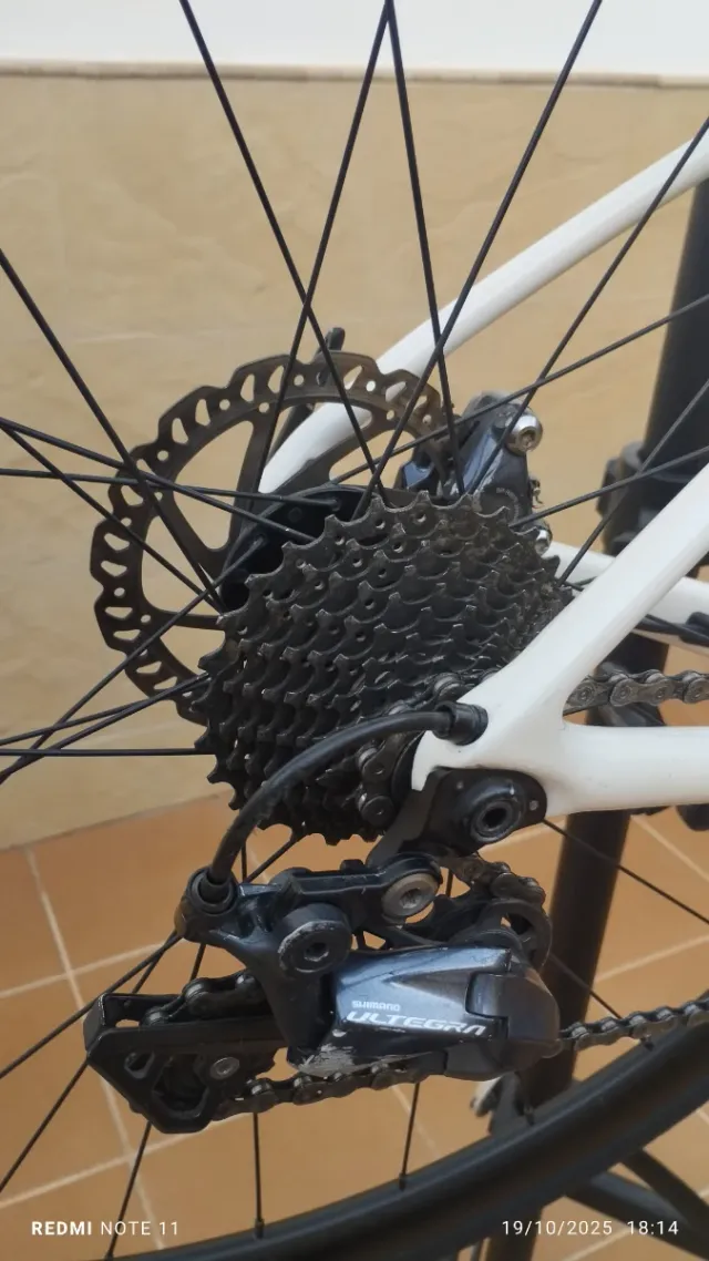 Bicicleta carbono disco con potenciómetro ultegra