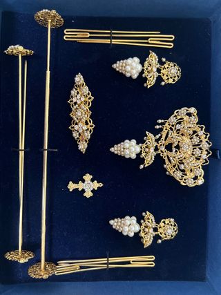 Aderezo Fallera Niña Dorado Racimo