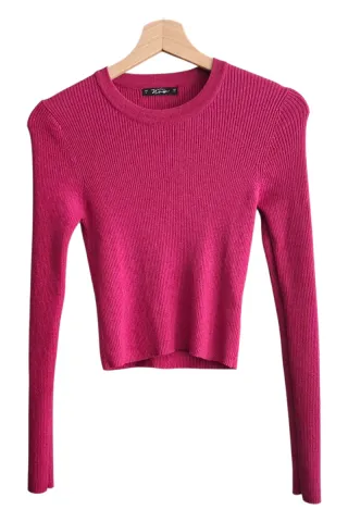 Jersey crop fucsia brillo TS Lefties