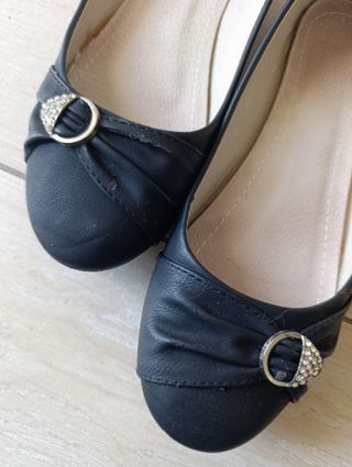 Ballerine nere con fibbia gioiello